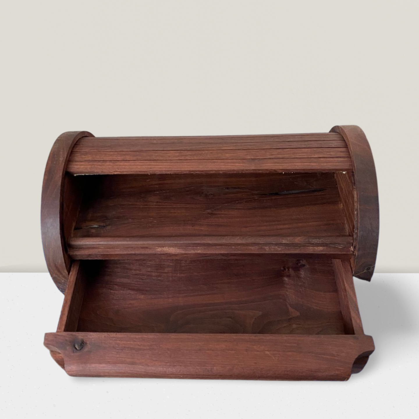 Black Walnut Roll top Valet Box