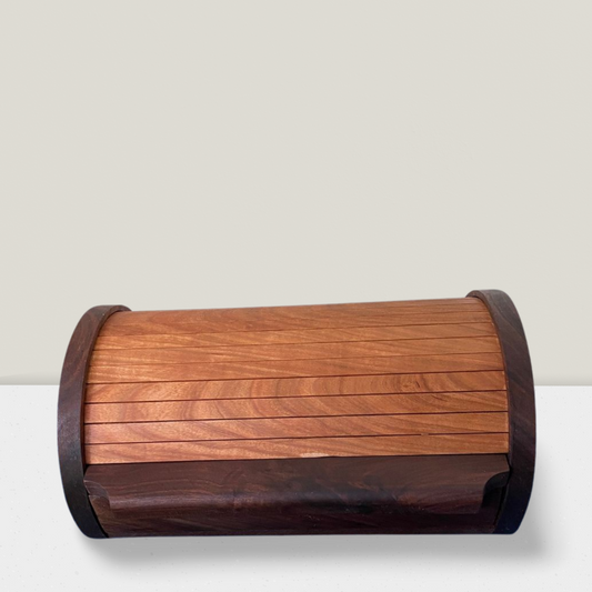 Black Walnut and Cherry Roll top Valet Box